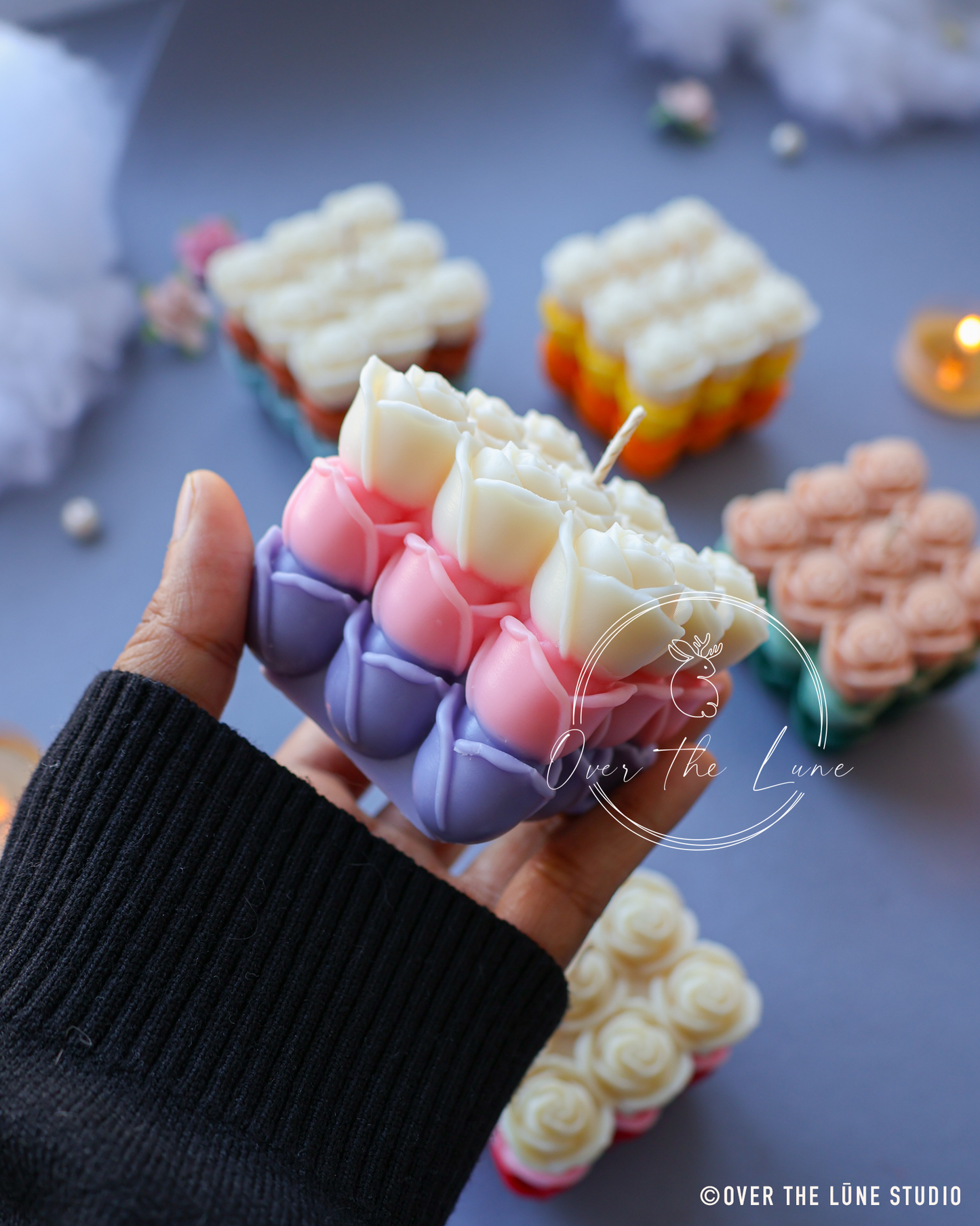 Rose Cube Candle (Only 5 Pieces)