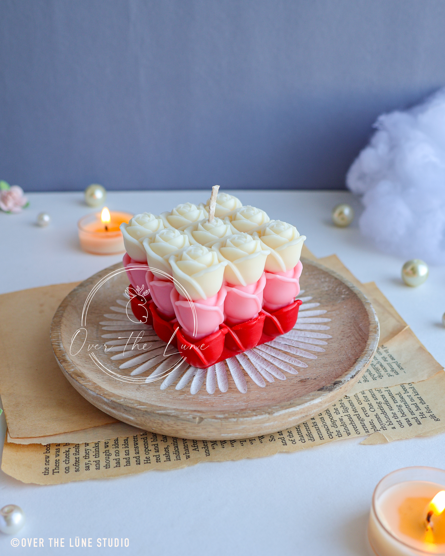 Rose Cube Candle (Only 5 Pieces)