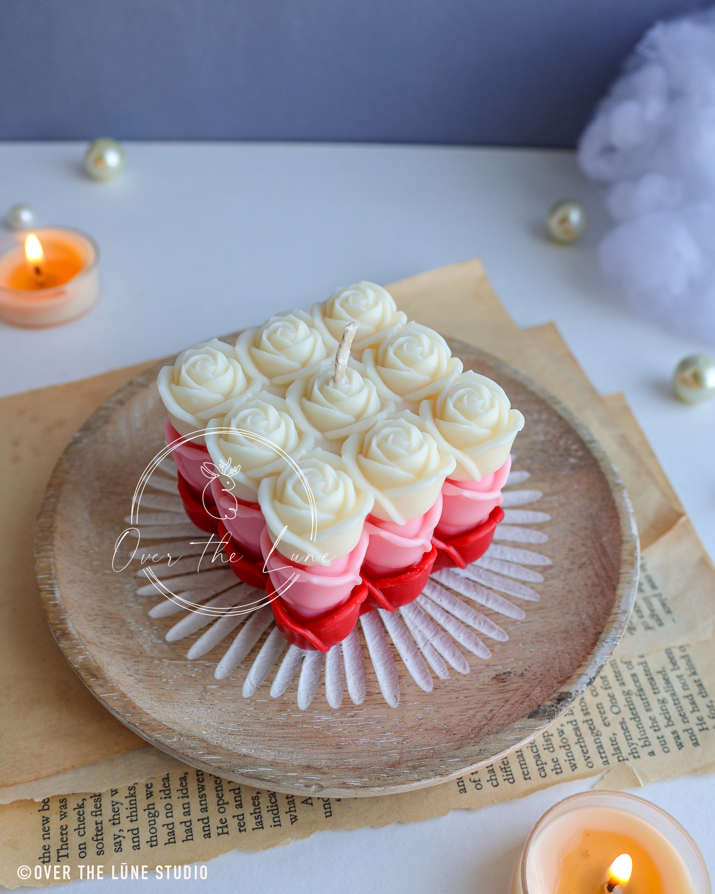 Rose Cube Candle (Only 5 Pieces)