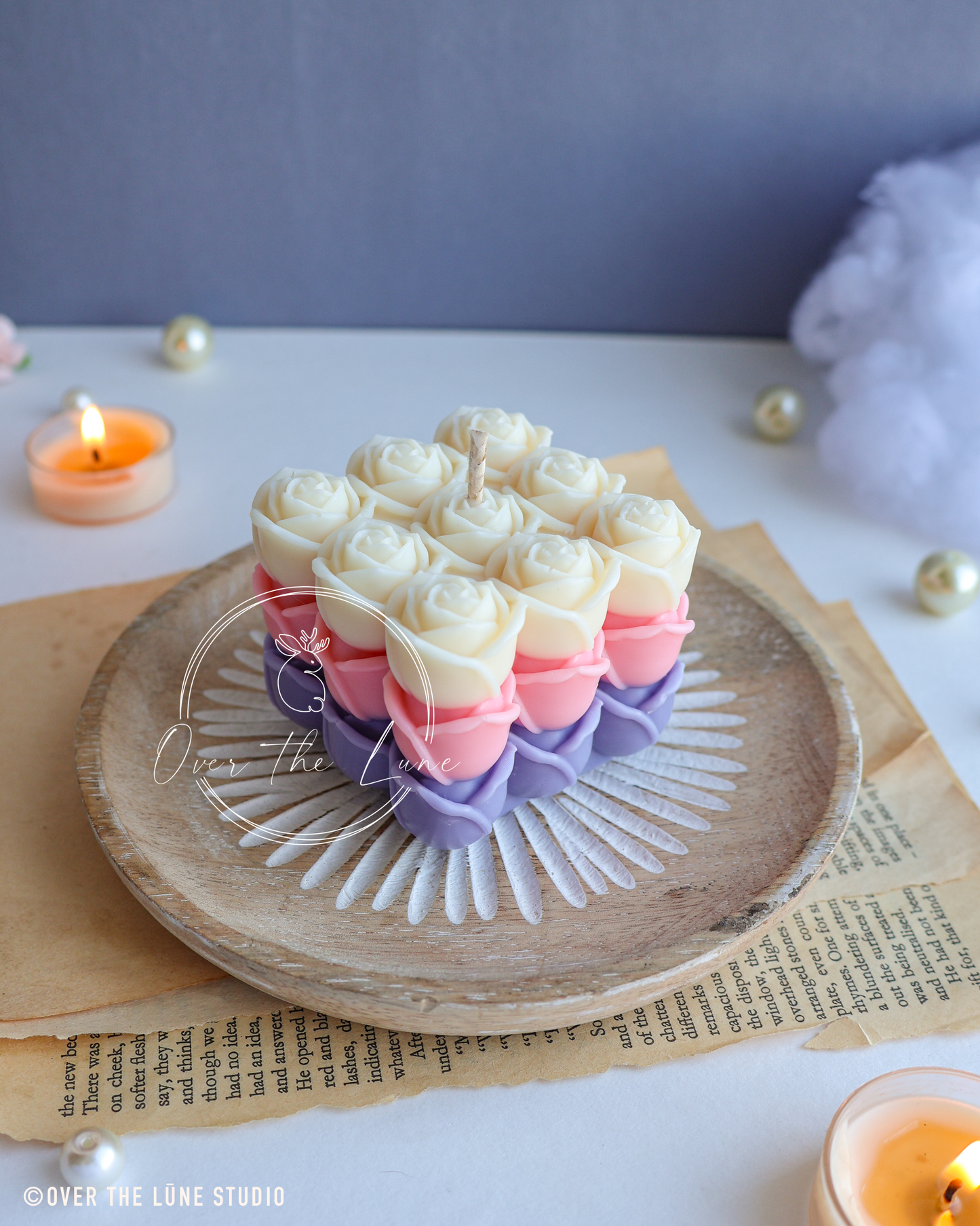 Rose Cube Candle (Only 5 Pieces)