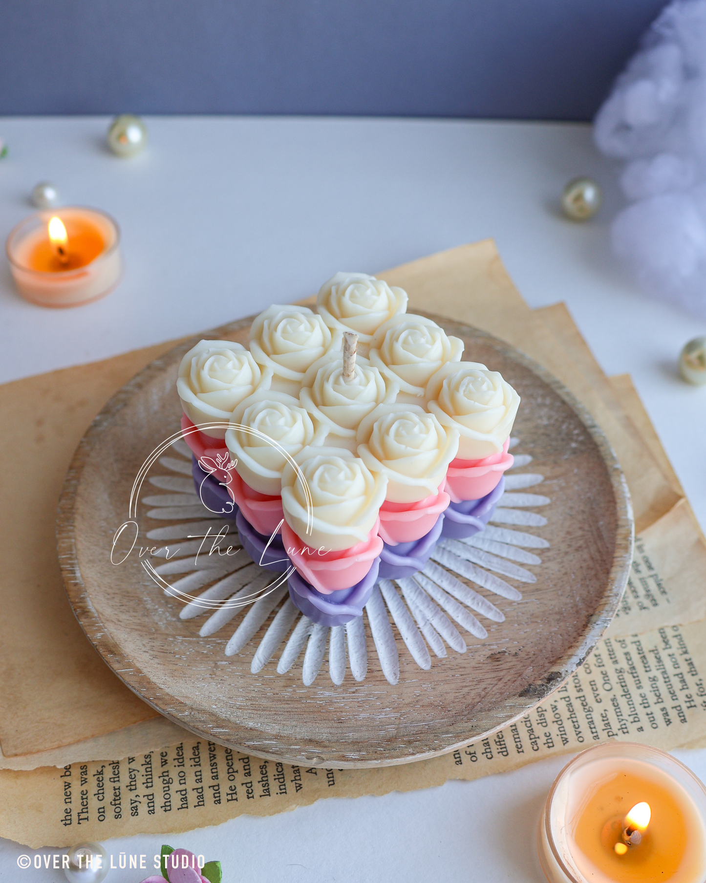 Rose Cube Candle (Only 5 Pieces)