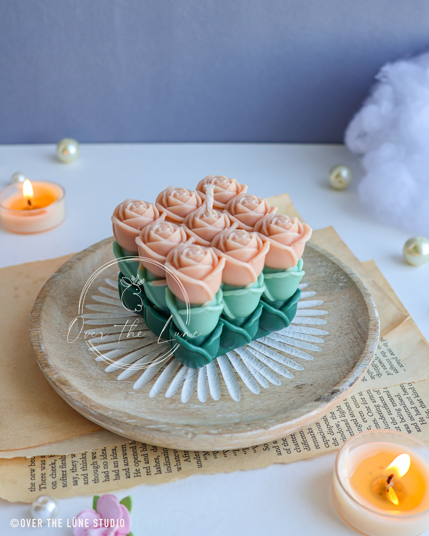 Rose Cube Candle (Only 5 Pieces)