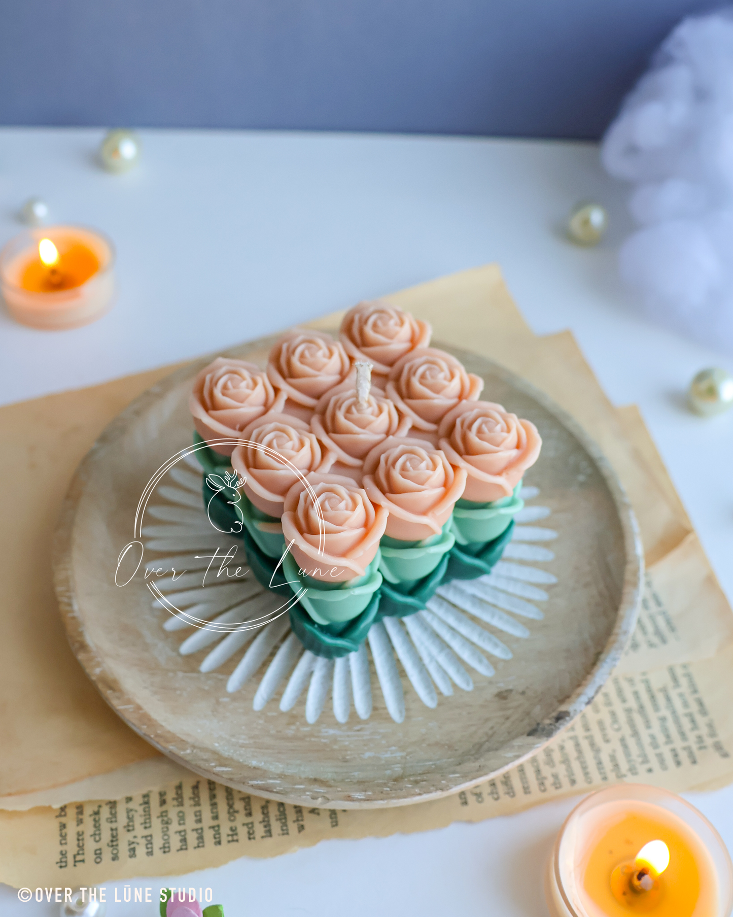 Rose Cube Candle (Only 5 Pieces)