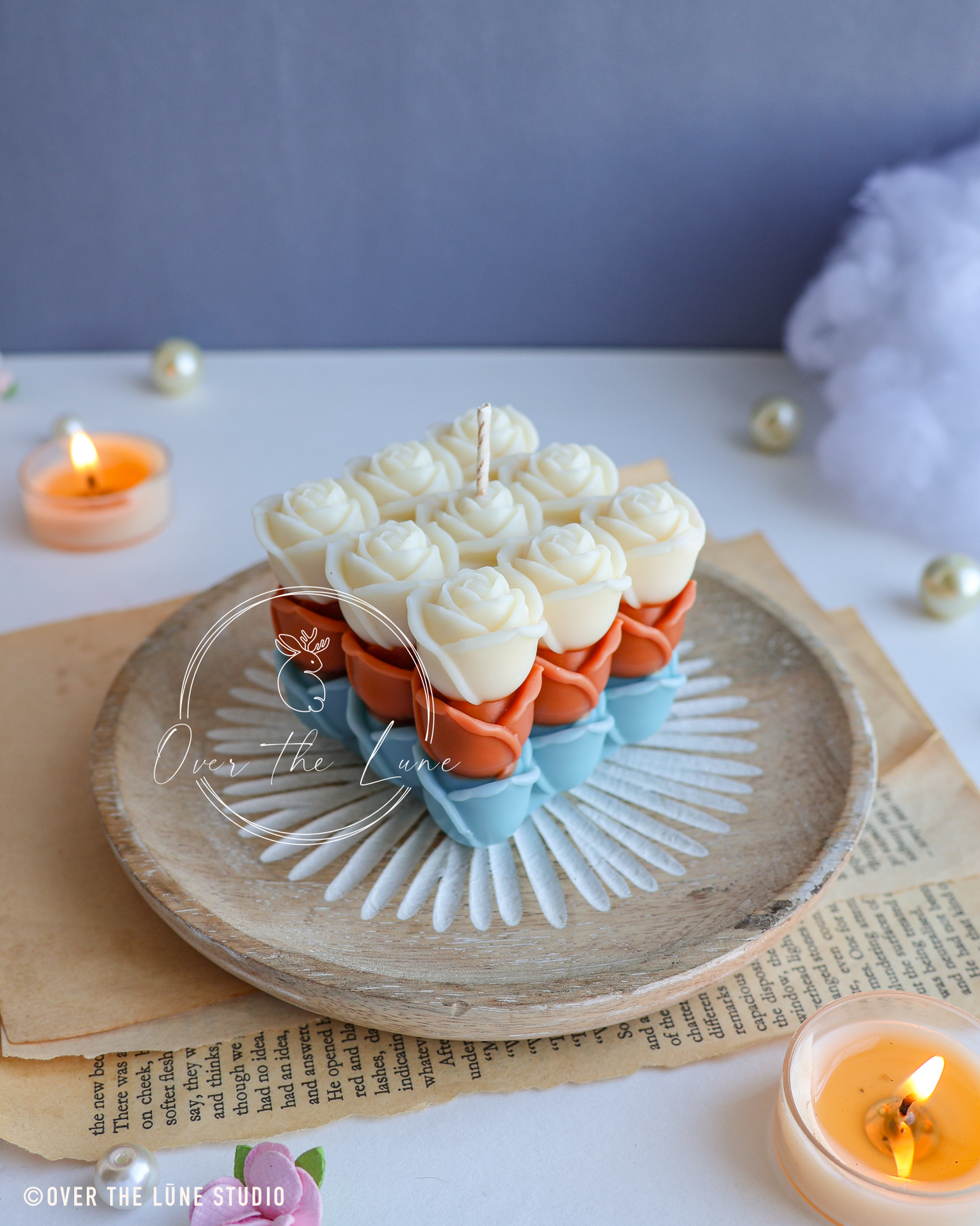 Rose Cube Candle (Only 5 Pieces)