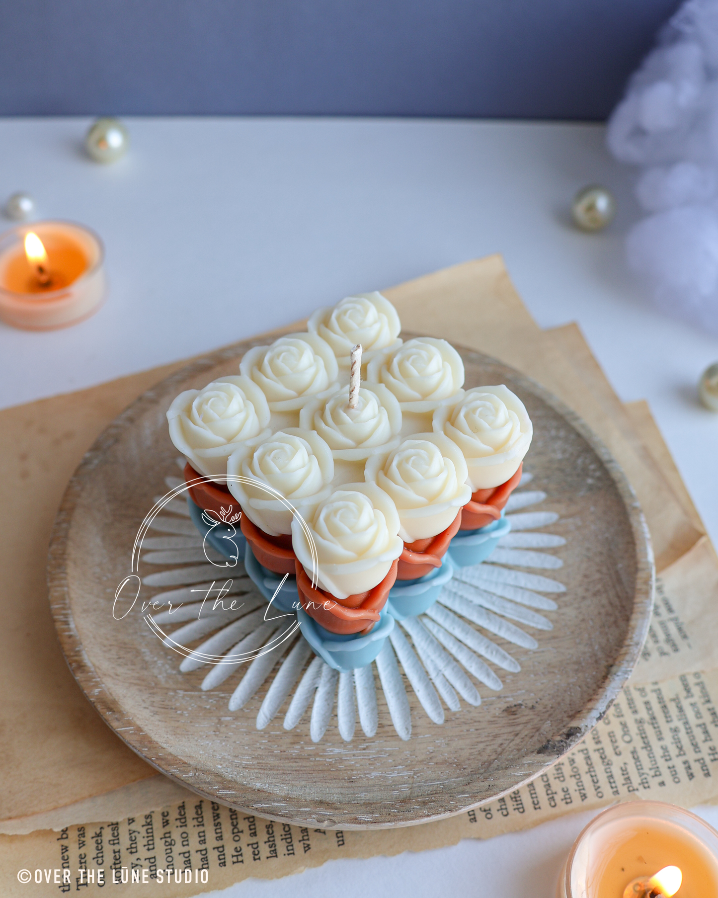 Rose Cube Candle (Only 5 Pieces)