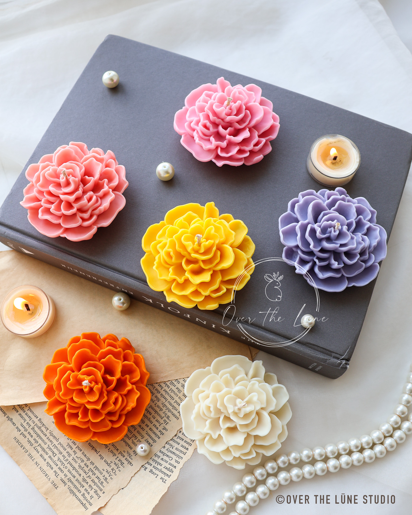 Camillia Flower Floating Candle