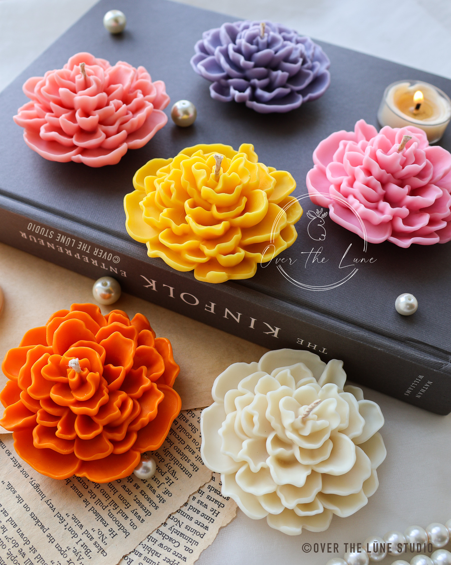 Camillia Flower Floating Candle