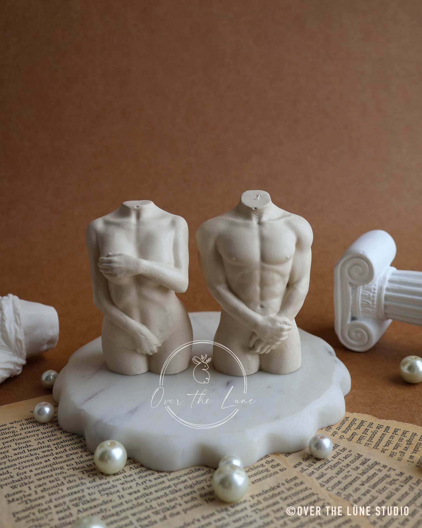 Adam & Eve Sculpture Set