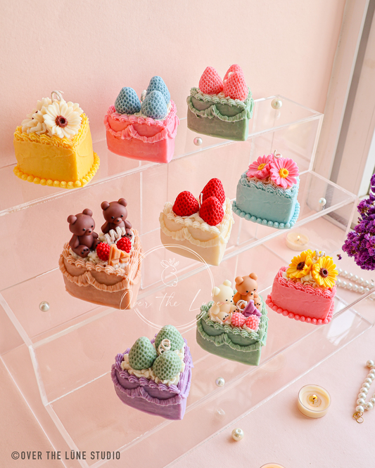 Heart Cake Birthday Candle ( 9 Unique Pieces )