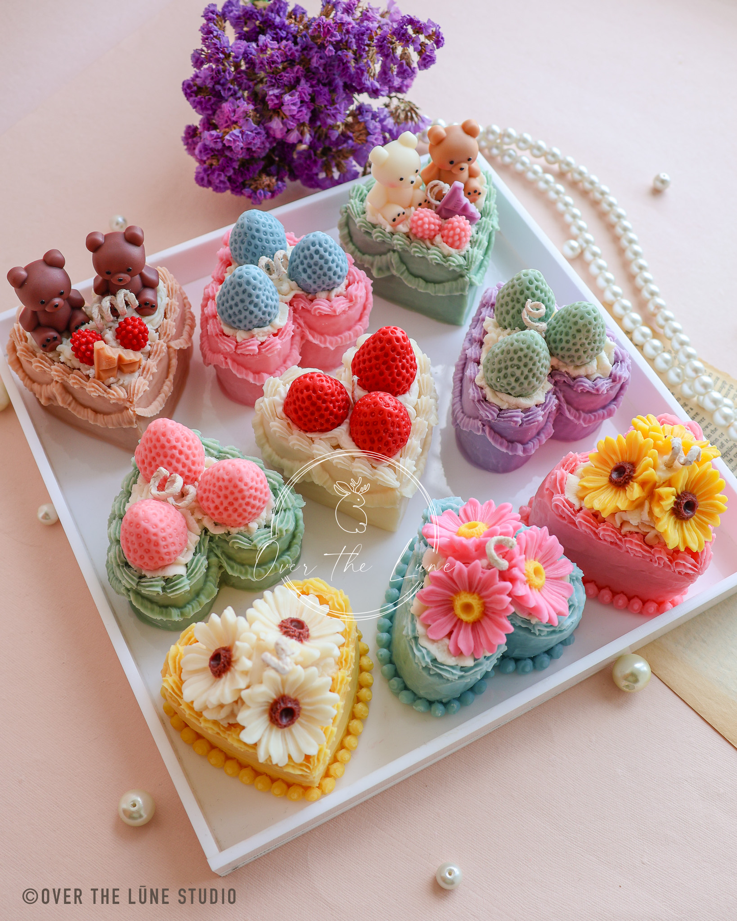 Heart Cake Birthday Candle ( 9 Unique Pieces )