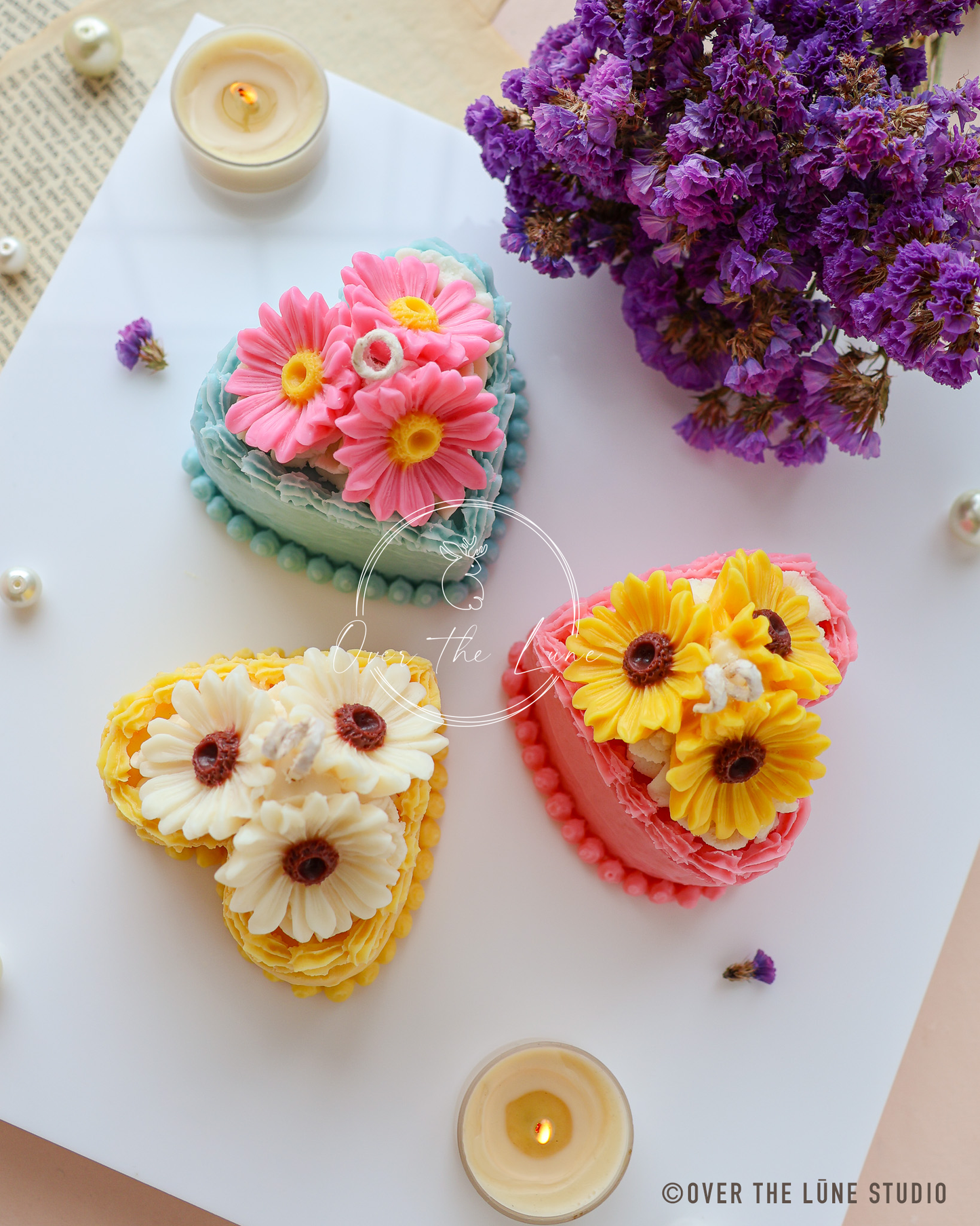 Heart Cake Birthday Candle ( 9 Unique Pieces )