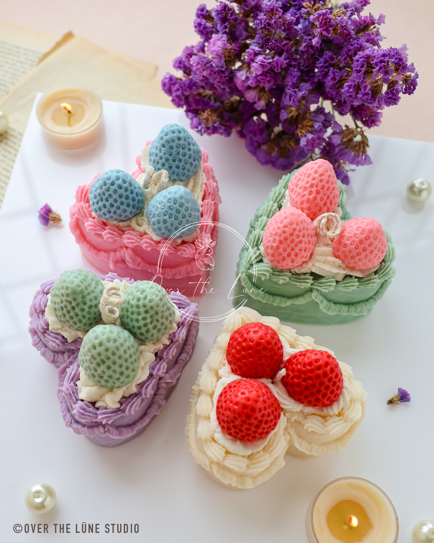 Heart Cake Birthday Candle ( 9 Unique Pieces )
