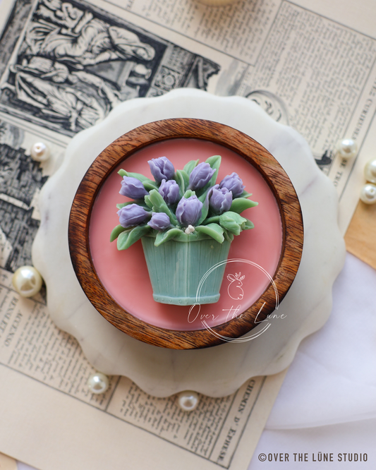 Tulip Base Wooden Jar (Only 1 Left)