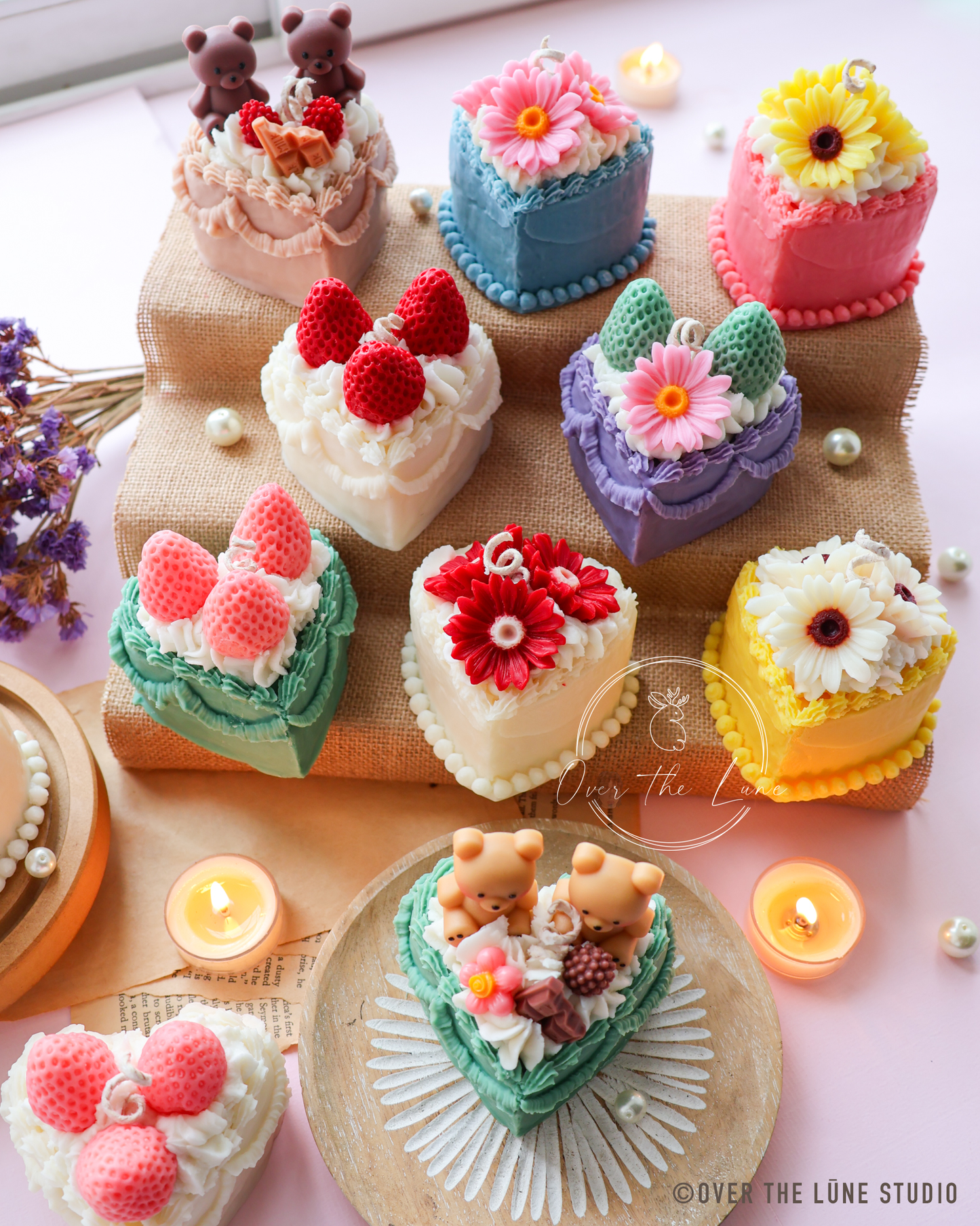 Heart Cake Birthday Candle