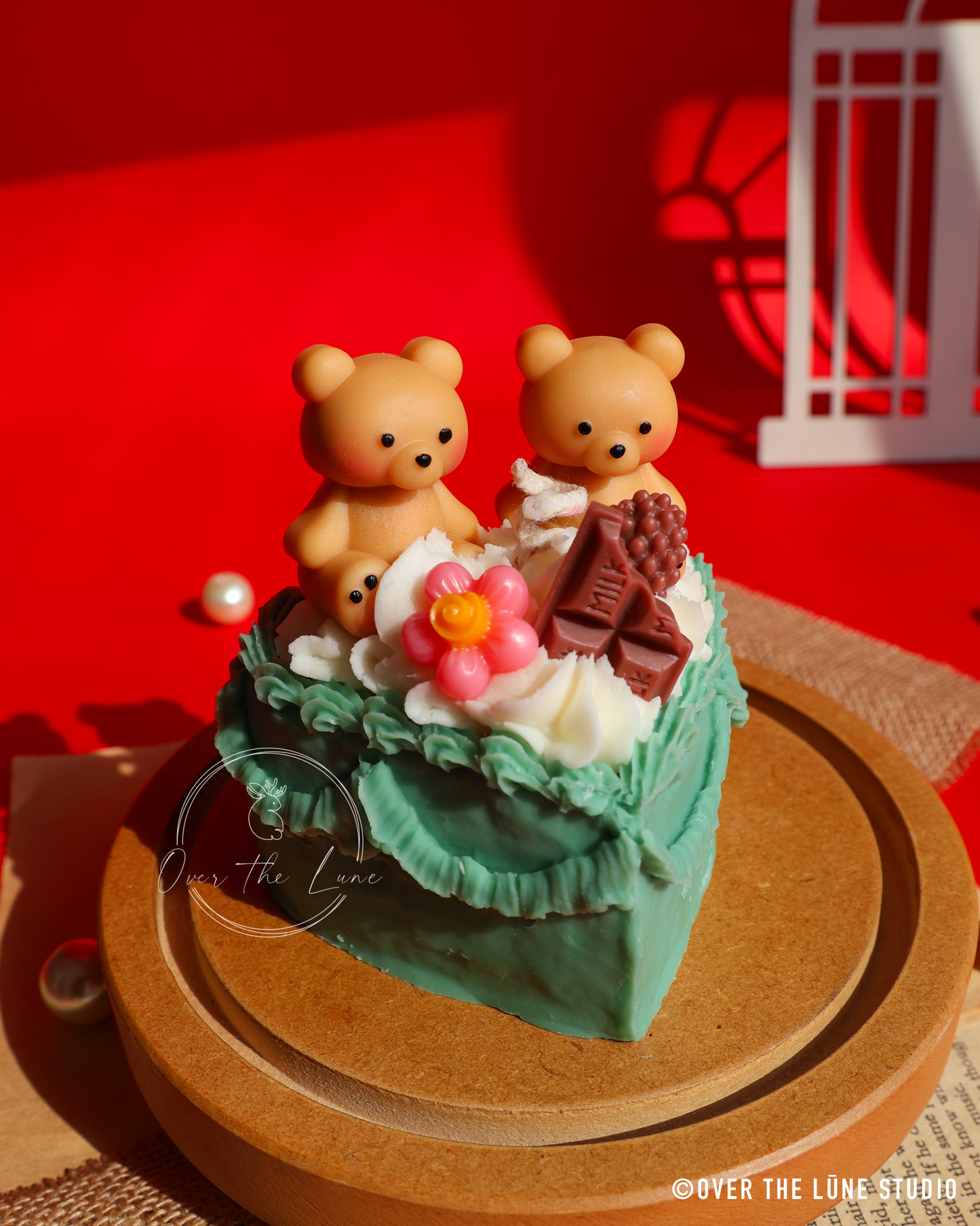 Heart Cake Birthday Candle