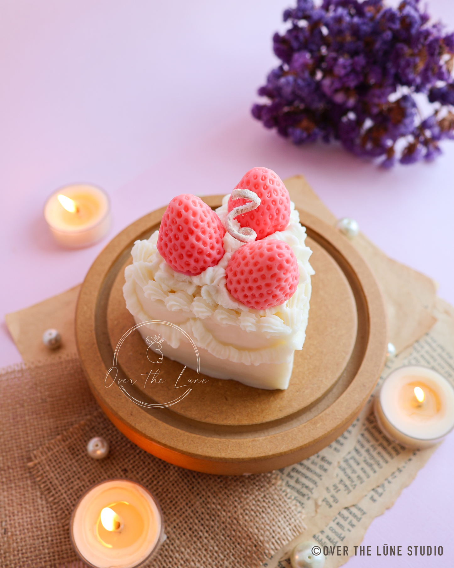 Heart Cake Birthday Candle