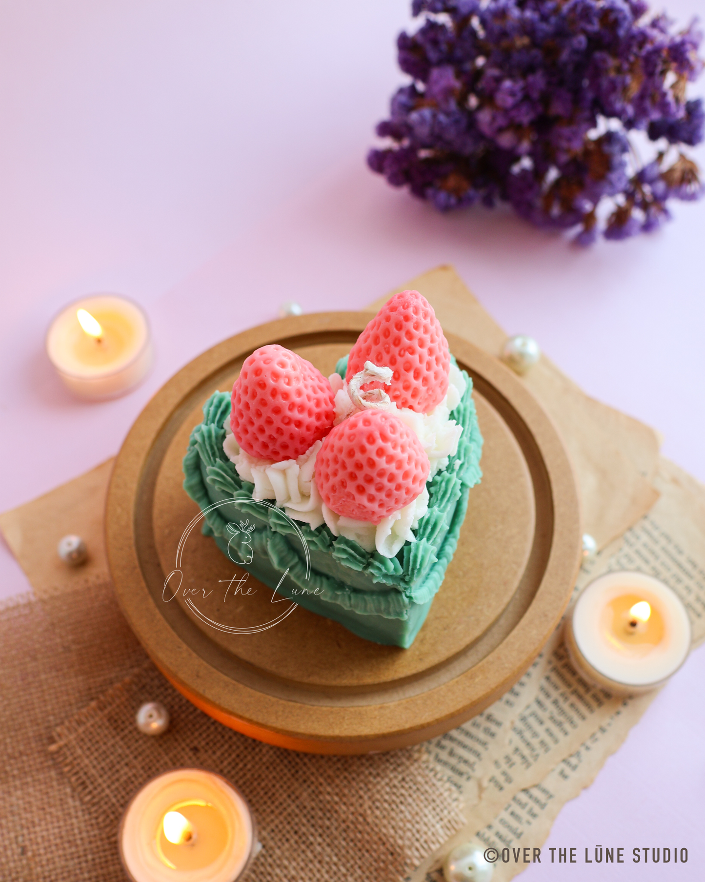 Heart Cake Birthday Candle