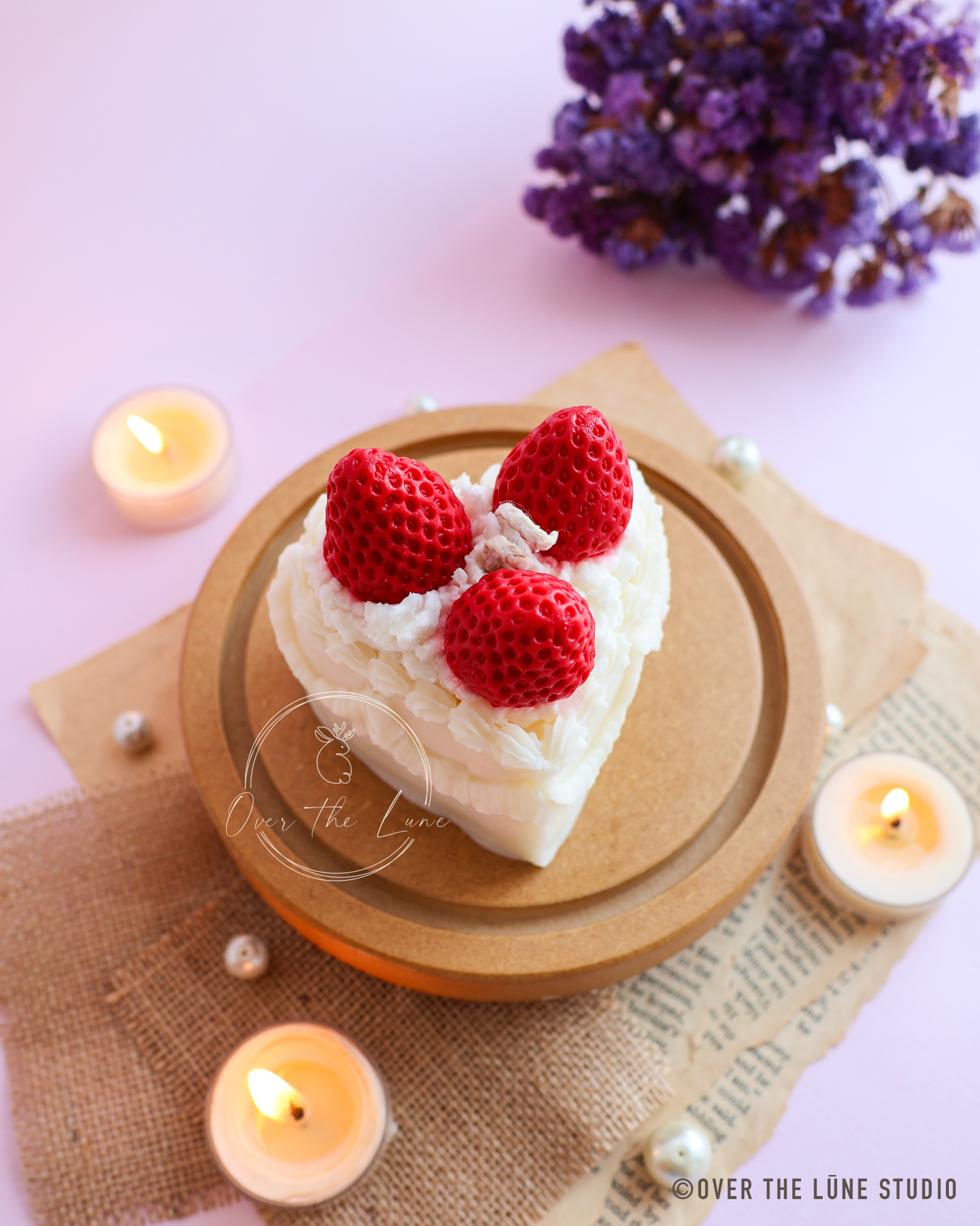 Heart Cake Birthday Candle