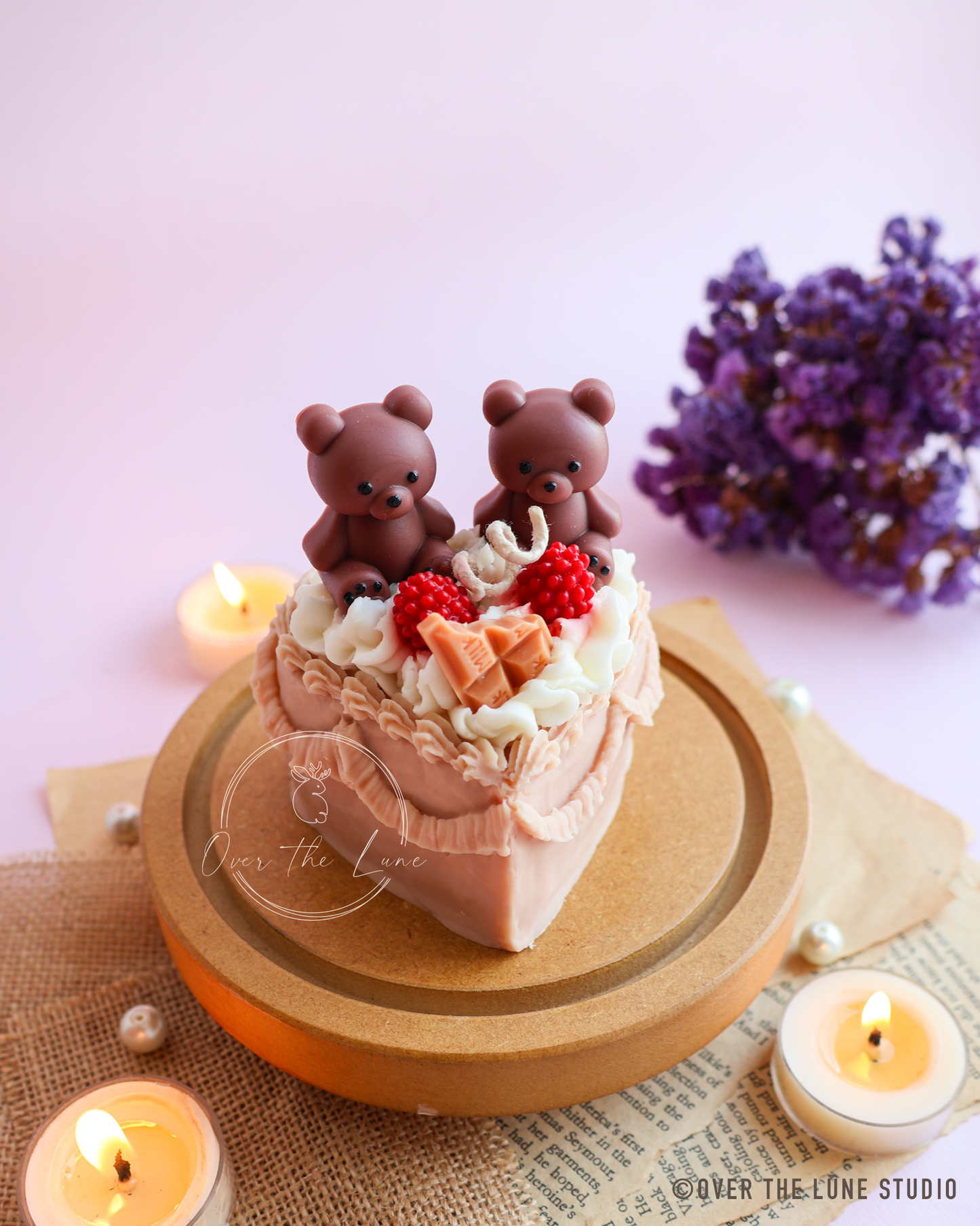 Heart Cake Birthday Candle