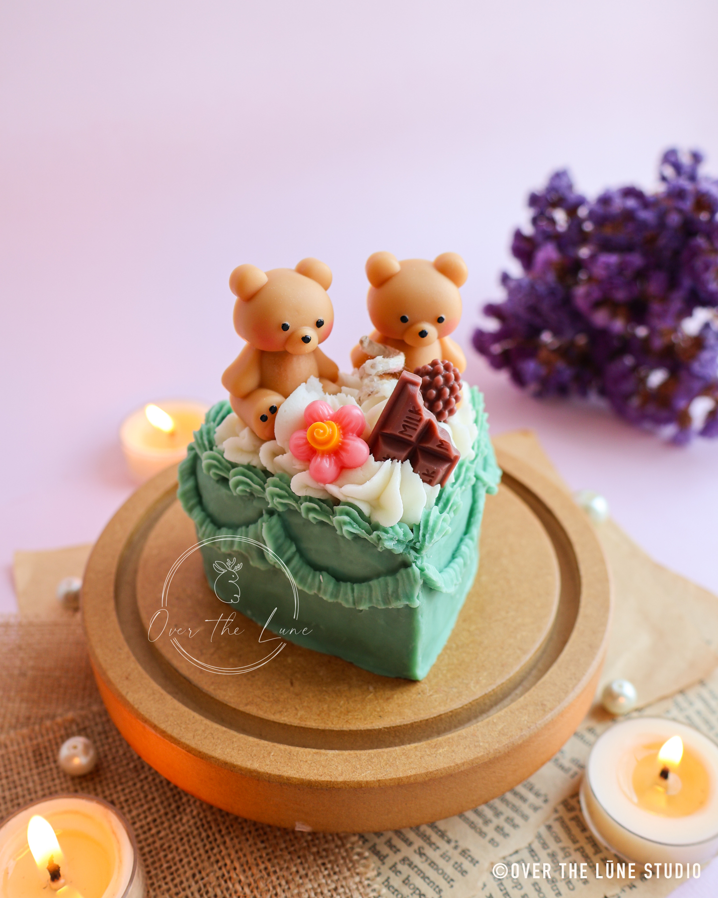 Heart Cake Birthday Candle