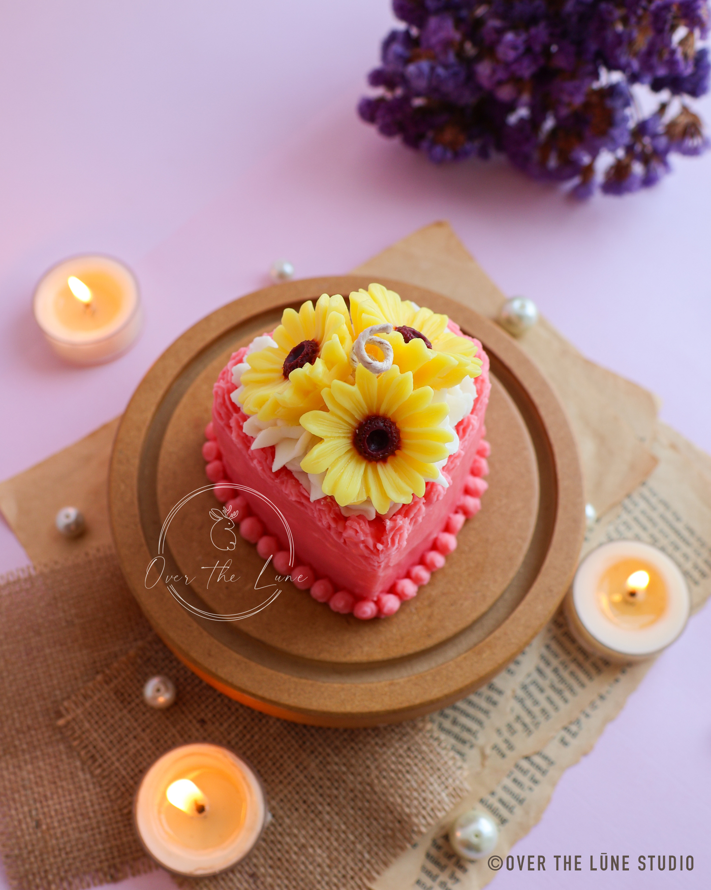 Heart Cake Birthday Candle