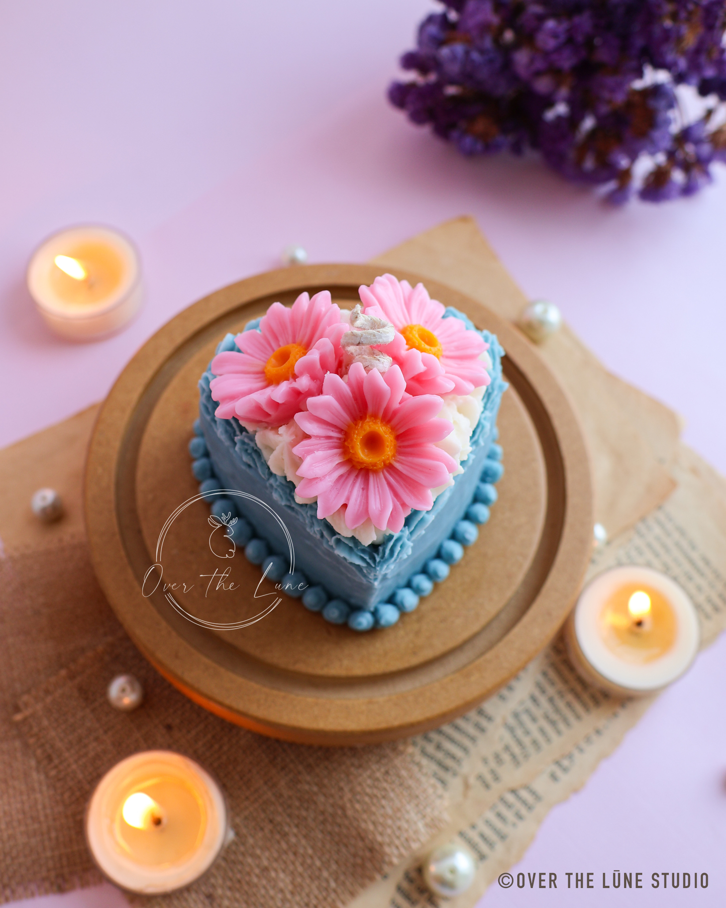 Heart Cake Birthday Candle