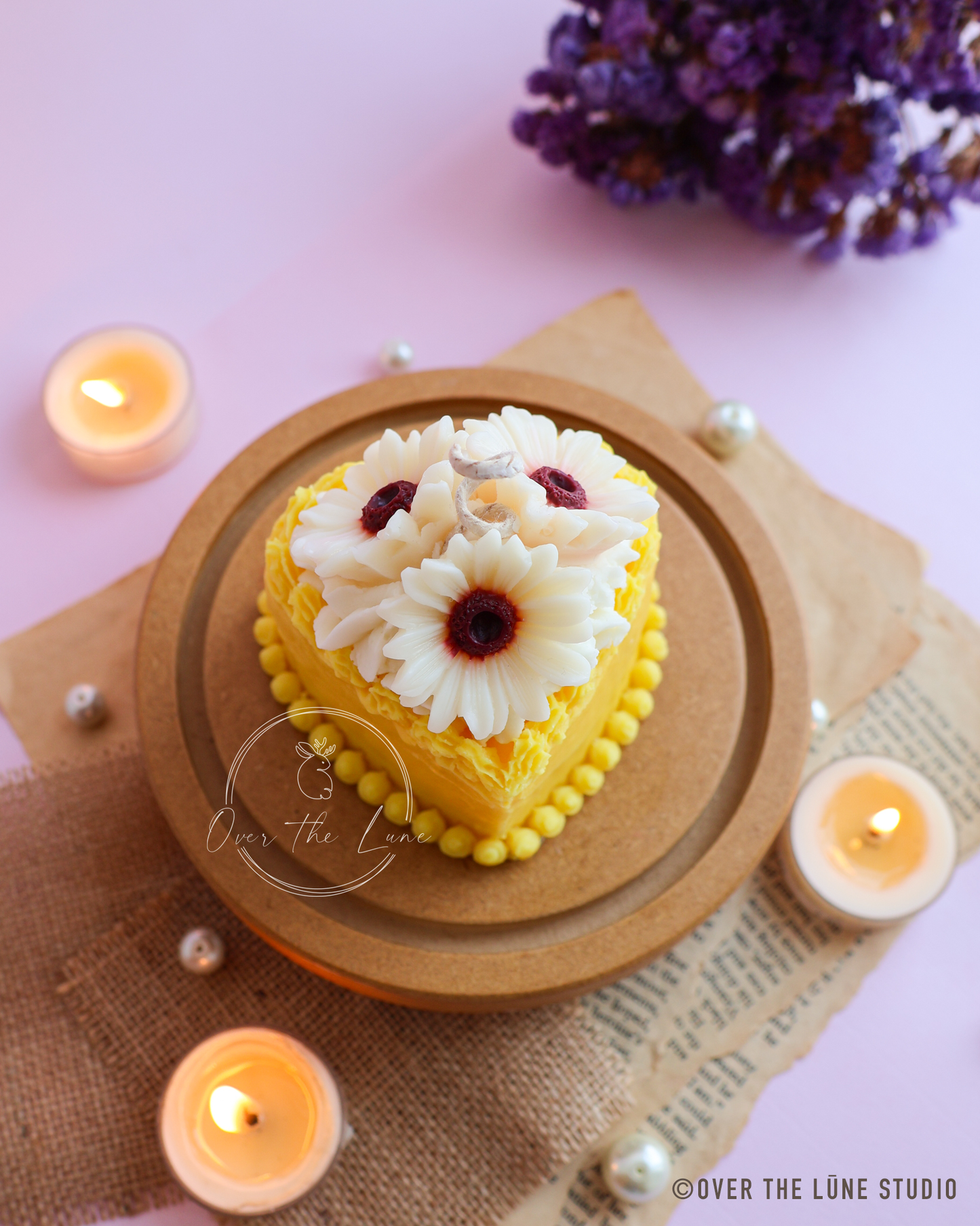 Heart Cake Birthday Candle