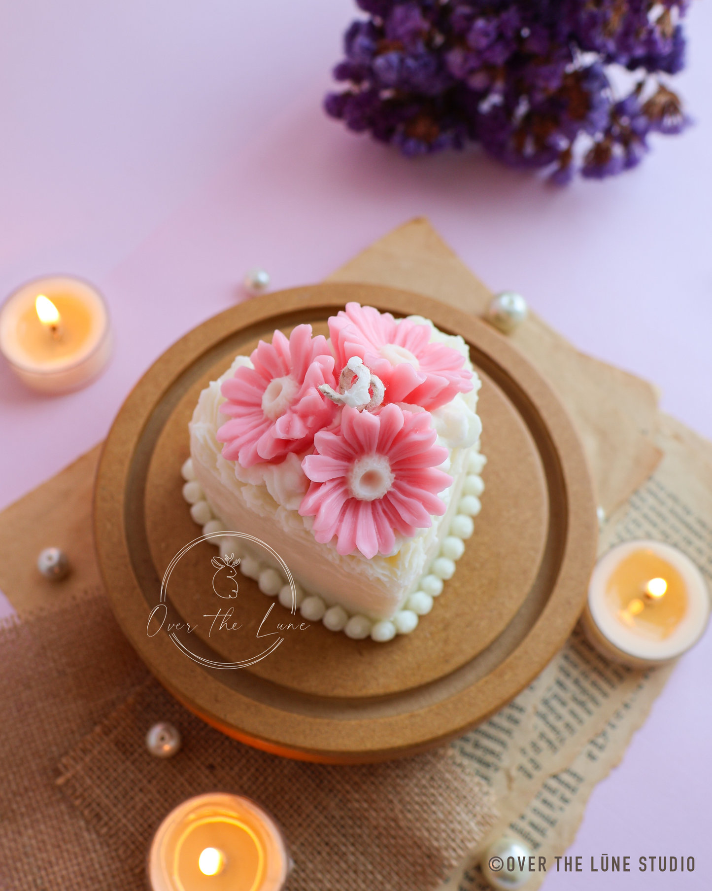 Heart Cake Birthday Candle